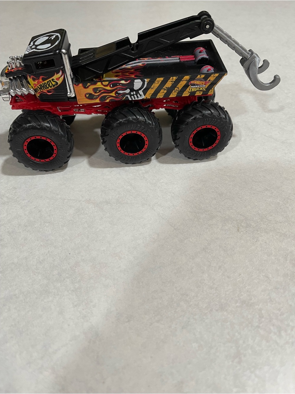 Black & Red Monster Crane Truck - Kids Toy
